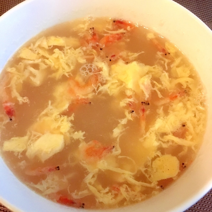 卵と桜えびの中華スープ